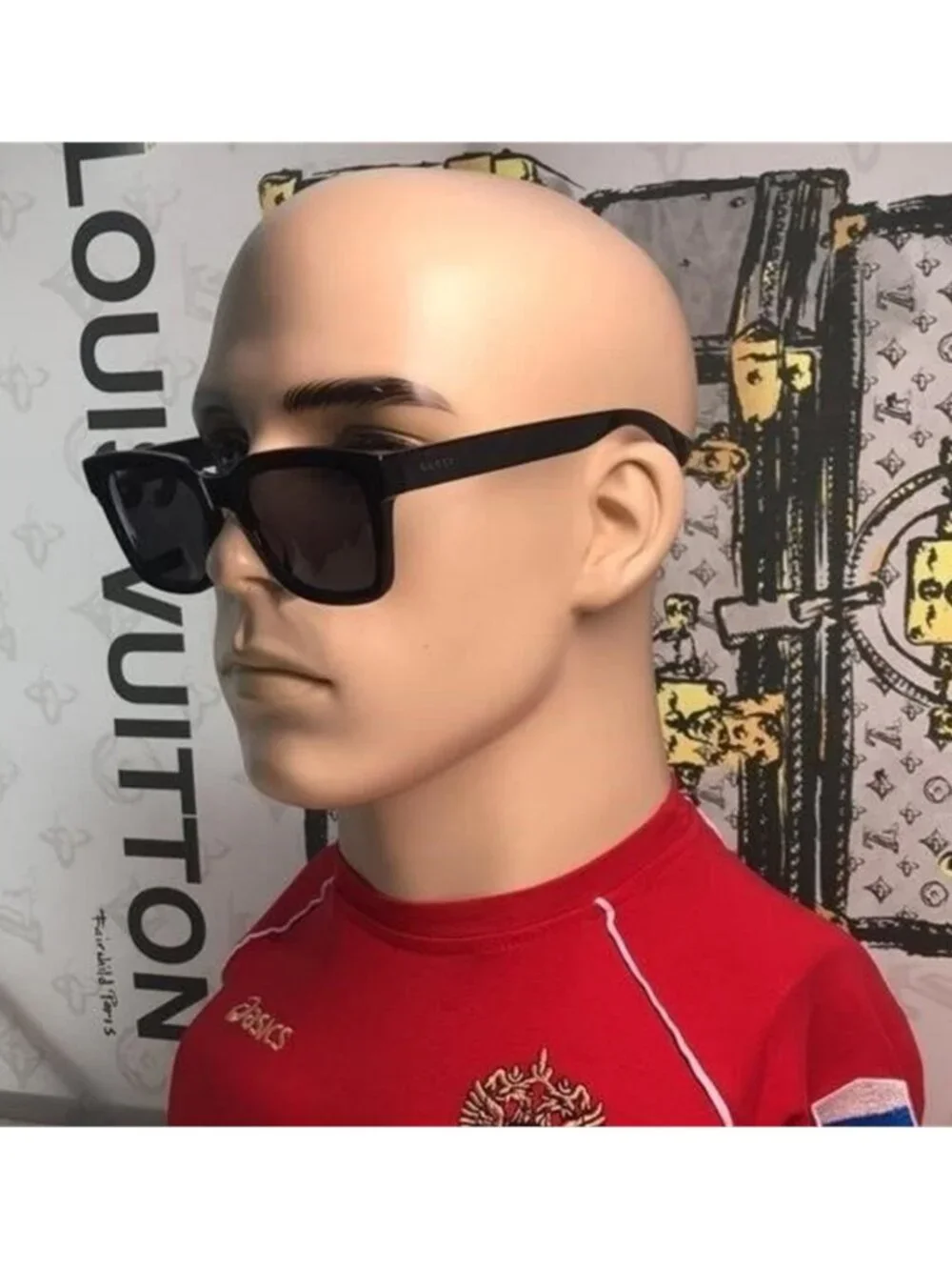 Authentic Gucci Smoke Square Men's Sunglasses GG0001SN 001